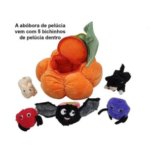 2815560201 ABOBORA 30CM C/5 BICHINHOS MINIATURAS HALLOWEEN