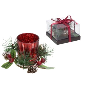 514-043 CANDELABRO NATALINO DECORADO