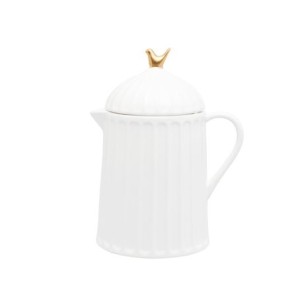 17925 BULE DE CERAMICA COLIBRI COM TAMPA BRANCO