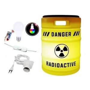 10010876 LUMINARIA BARRIL CHOPP BANCO AMARELO RADIOATIVO