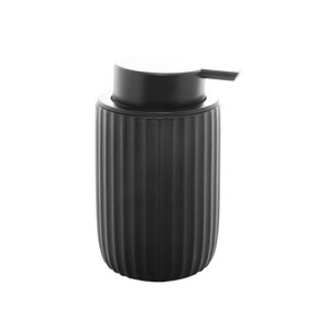 5691 PORTA SABONETE LIQUIDO DE CERAMICA NORDICO PRETO 300ML