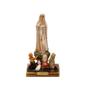 1558-20254 NOSSA SENHORA DE FATIMA COM PASTORES 20CM