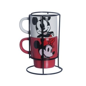 10025771 KIT CANECAS 150ML EMPILHAVEIS MICKEY MOUSE E MINNIE MOUSE