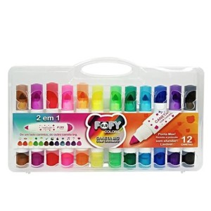 FF5000 KIT CANETA HIDROGRAFICA COM CARIMBO 12 CORES