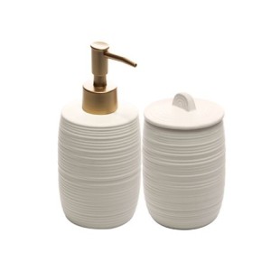 20931 CONJ 2 PECAS PARA BANHEIRO DUNA BEGE