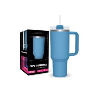 Q.AZ-173 COPO ISOTERMICO COM CANUDO 1,2L