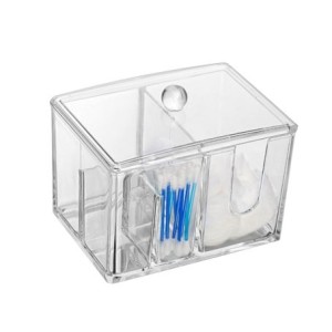 220612 PORTA COTONETE E ALGODAO COM TAMPA RETANGULAR MY BOX 14X10X11CM