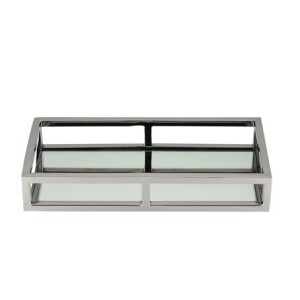 60626 BANDEJA ACO INOX C/ESPELHO 30X15X5CM