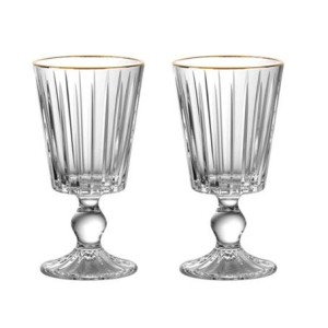 30795 JOGO DE 6 TAÇAS SOHO COM BORDA DOURADA 330ML