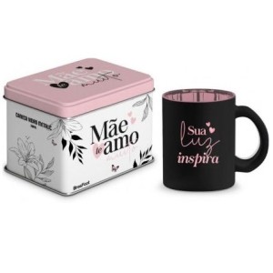 14468 CANECA DIAMOND METALIC LATA - MAE SUA LUZ INSPIRA