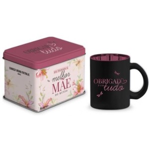 14469 CANECA DIAMOND METALIC LATA - MELHOR MAE DO MUNDO