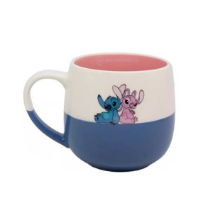 10026383 CANECA MAGGIE 400ML STITCH E ANGEL NAMORADOS