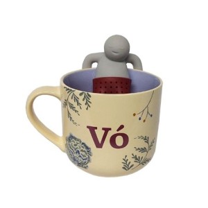10026134 CANECA 350ML C/INFUSOR P/ CHA BORDADO DE VO