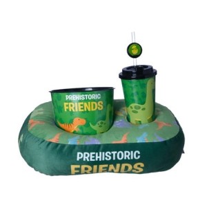 10065185 KIT ALMOFADA PIPOCA INFANTIL FIBRA VELUDO PREHISTORIC FRIENDS