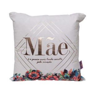 10065355 ALMOFADA FIBRA VELUDO 40X40CM MAE GARDEN