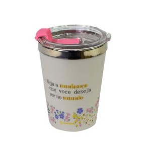10025895 COPO VIAGEM SNAP 300ML MOTIVACIONAL FLORAL