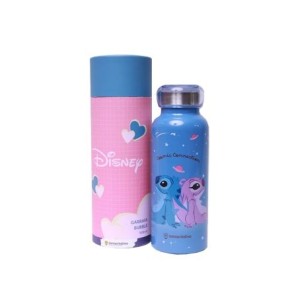 10073450 GARRAFA BUBBLE 500ML STITCH E ANGEL NAMORADOS