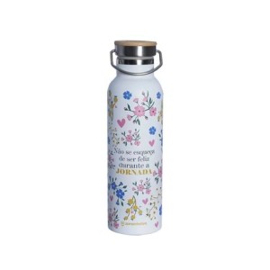 10073181 GARRAFA CAMP 600ML MOTIVACIONAL FLORAL