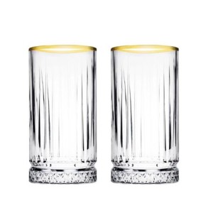 46694 JOGO 4 COPOS ALTOS GOLD RIM 450ML