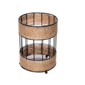 21337 PORTA TALHER COM DETALHES EM BARBANTE 12X16,5CM PRETO