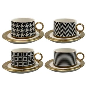 31162 JOGO  8 PCAS PARA CHA MOTIF NEW BONE CHINA 200ML