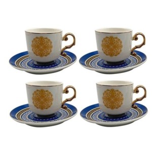 31164 JOGO 8 PCS PARA CHA GREECE NEW BONE CHINA 200ML