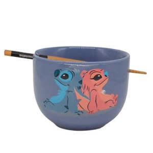 10026390 BOWL C/HASHI 500ML STITCH E ANGEL NAMORADOS