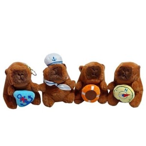 MJ3574-29C CHAVEIRO CAPIVARA MARINHEIRO E ACESSORIOS PELUCIA