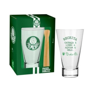 12530 COPO CAIPIRINHA LONG COM SOCADOR TIMES PALMEIRAS 400ML