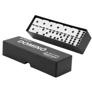 JG241201 JOGO 28PCS DOMINO PONTOS PRETOS