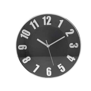 220991 RELOGIO DE PAREDE HORIZONTE 28X4CM PRETO