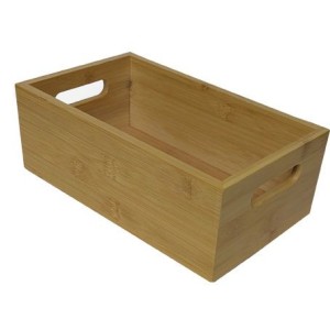 6231 CAIXA RETANGULAR DECORATIVA EM BAMBU 31X21,5X10,5CM