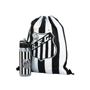 EAS026-4 GARRAFA SANTOS 450ML COM MOCHILA TIPO SACO
