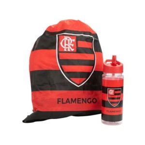 EAS026-5 GARRAFA FLAMENGO 450ML COM MOCHILA TIPO SACO
