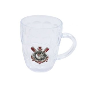 G003L-1 CANECA COM BRASAO METAL CORINTHIANS 400ML