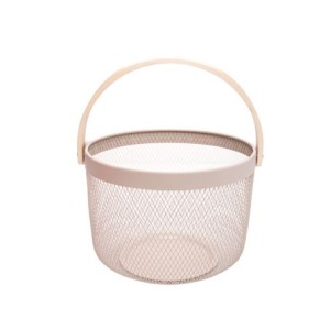 221706 CESTA COM ALCA PERFECT 24,5X18,5X 27CM BEGE