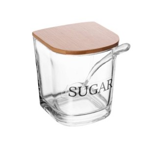 21315 ACUCAREIRO COM TAMPA E COLHER DE BAMBU BASIC 9X11CM