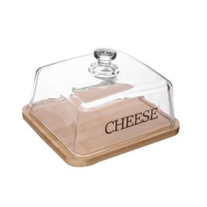 21314 QUEIJEIRA COM BASE EM BAMBU BASIC 21X17X12CM