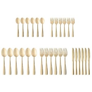 71812 FAQUEIRO 30PC ACO INOX PISA CHAMPANHE