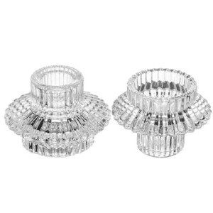 61932 CONJ 2 PORTA VELAS LINES 8X8X5,5CM