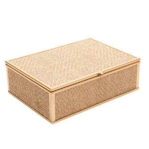 61942 PORTA JOIAS TOSCANA 18X14X5,5CM DOURADO METAL