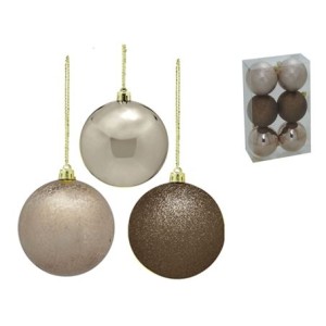 620-146 JOGO 6 BOLAS NATALINAS 10CM