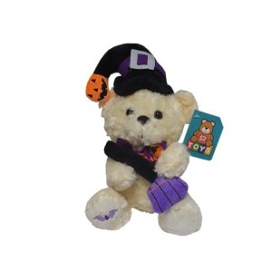 2059970470 URSO COM  CHAPEU BRUXO GRAVATA LILAS