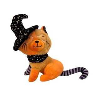 2059980125 GATO LARANJA BRUXO C/CHAPEU ESTAMPADO