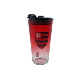 YS218-5 COPO DE VIDRO COM CANUDO 750M FLAMENGO