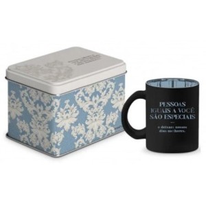 14855 CANECA VIDRO DIAMOND METALIC LATA PESSOAS IGUAIS A VOCE SAO ESPECIAIS