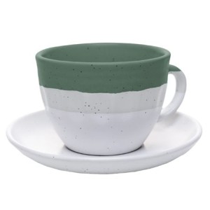 21296 CONJ 4 XICARAS DE CHA COM PIRES OMBRE 210ML VERDE 