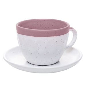 21297 CONJ 4 XICARAS DE CHA COM PIRES OMBRE 210ML ROSA