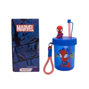 10026558 COPO CANUDO FLIP 500ML SPIDER MAN
