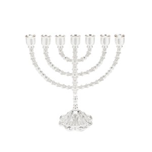 25120 MENORAH 7 VELAS PRATEADO 15X18CM